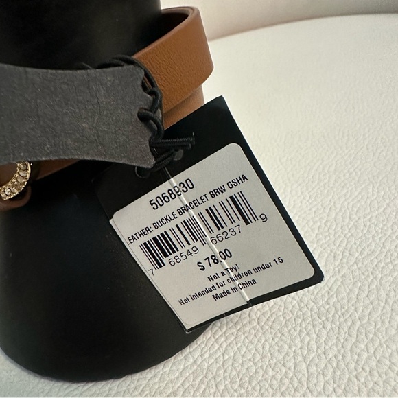 Leather Bracelet with Swarvoski crystals. NWT - Picture 6 of 6